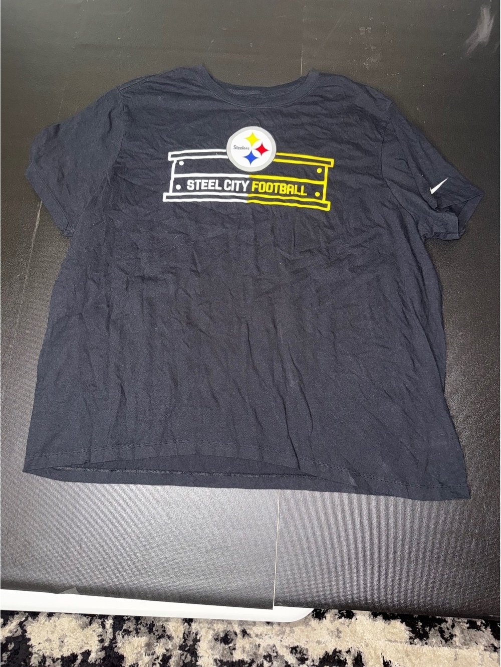 Nike Steel City Football Black Graphic T-Shirt Size XL